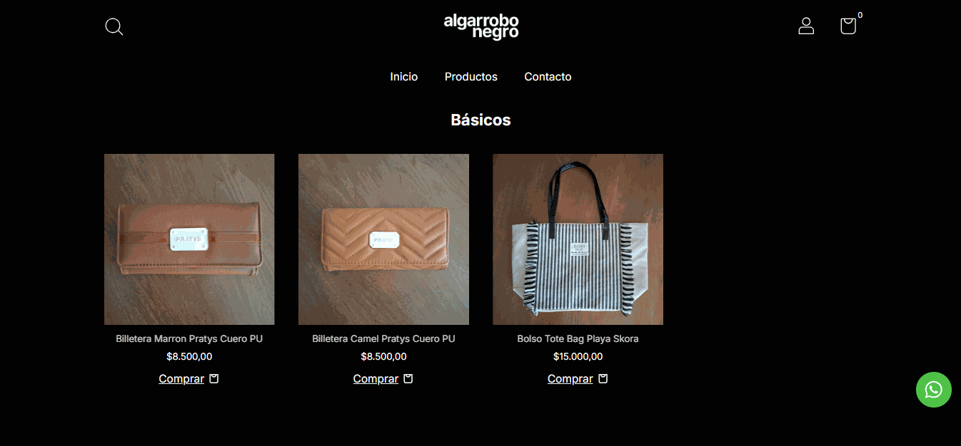 Screenshot Tienda Algarrobo Negro